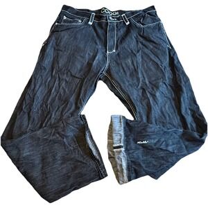 Vintage COOGI‎ Sweater Y2K Baggy Selvedge Jeans 42x35 RARE New York Biggie Flap